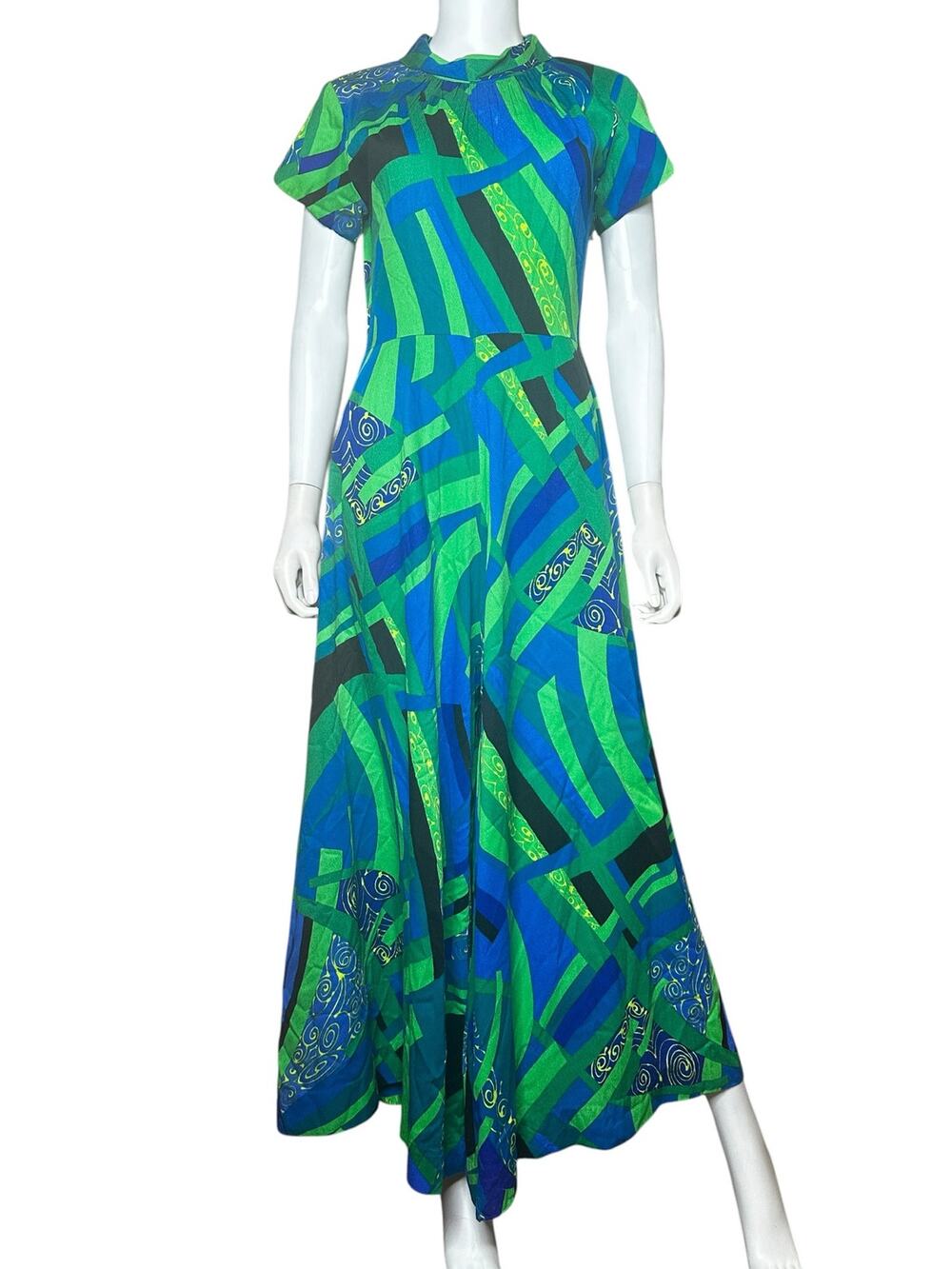 Vintage 70s Psychedelic Geometric Palazzo Jumpsuit